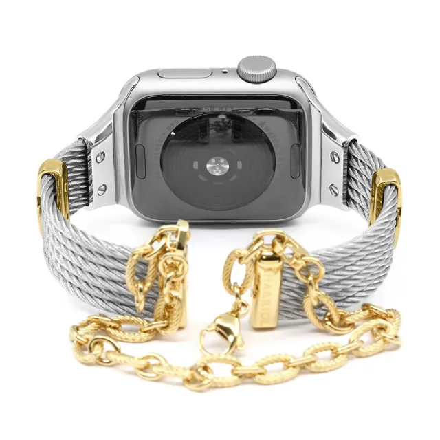 【CHARRIOL 夏利豪】Apple Watch 錶帶 38/40/41mm適用 鎖鏈鋼索錶帶 送禮 禮物 推薦(不含手錶)
