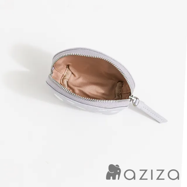 【aziza】POKA半圓零錢包(點點紫)