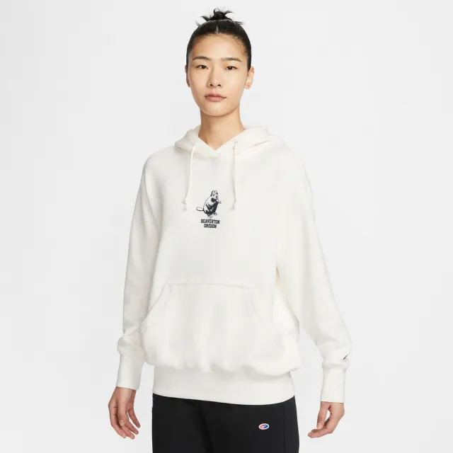 【NIKE 耐吉】帽T 連帽上衣_女_AS W NSW PHNX FLC PO HD OS GCE_白色 (HV1743133)