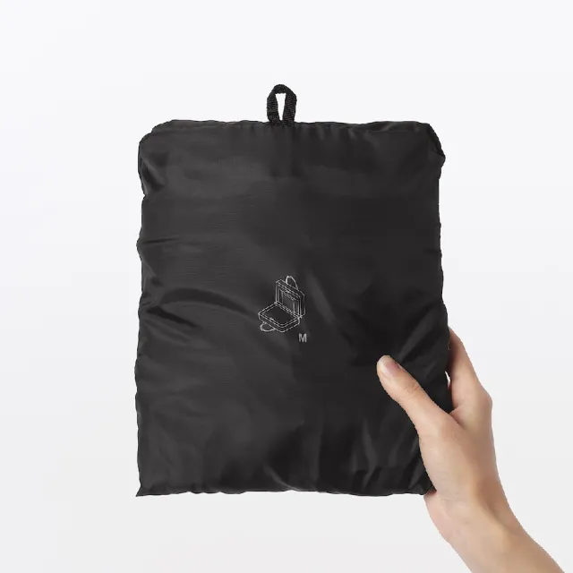 【MUJI 無印良品】可折疊撥水加工旅用波士頓包(適用75L拉桿箱)黑色黒34×44×26ｃｍ