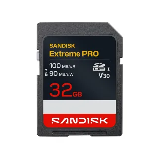 【SanDisk 晟碟】SANDISK Extreme PRO® SD UHS-I 32GB 記憶卡(公司貨)