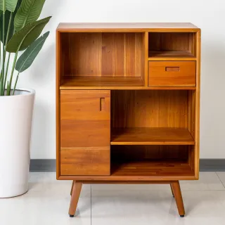 【Mahogany 瑪荷尼家具】免組裝 75X40X100 晨光75格櫃 全原木桃花心木 收納櫃 M1-CS30-2.5M(KD)