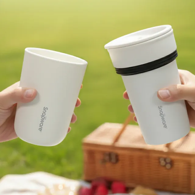 【CorelleBrands 康寧餐具】SNAPWARE 雙層隔熱陶瓷芯享杯400ml-(四色任選)