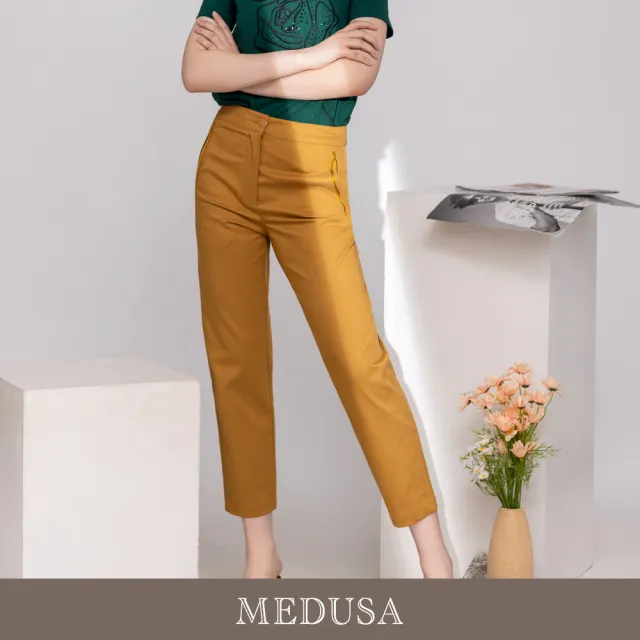 【MEDUSA 曼度莎】現貨-純色修身九分西裝褲 - 2色（M-2L）｜西裝褲 九分褲 上班穿搭