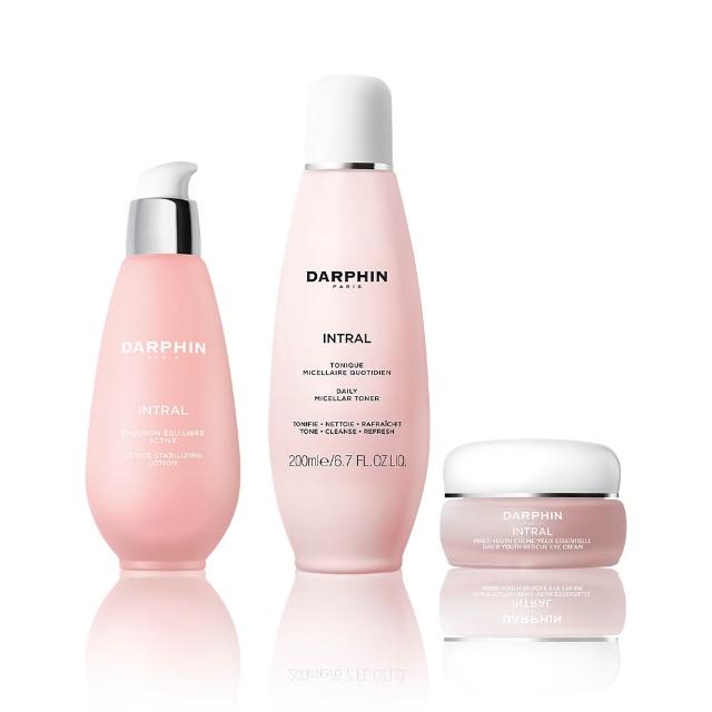 【DARPHIN 朵法】粉紅舒敏水乳全能組(全效舒緩健康乳100ml+全效舒緩淨膚水200ml)