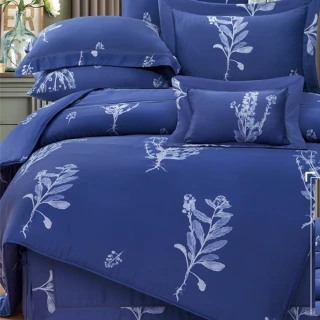 【Annette】80支100%天絲七件式兩用被床罩組 80支天絲裸睡系列 佛卡洛