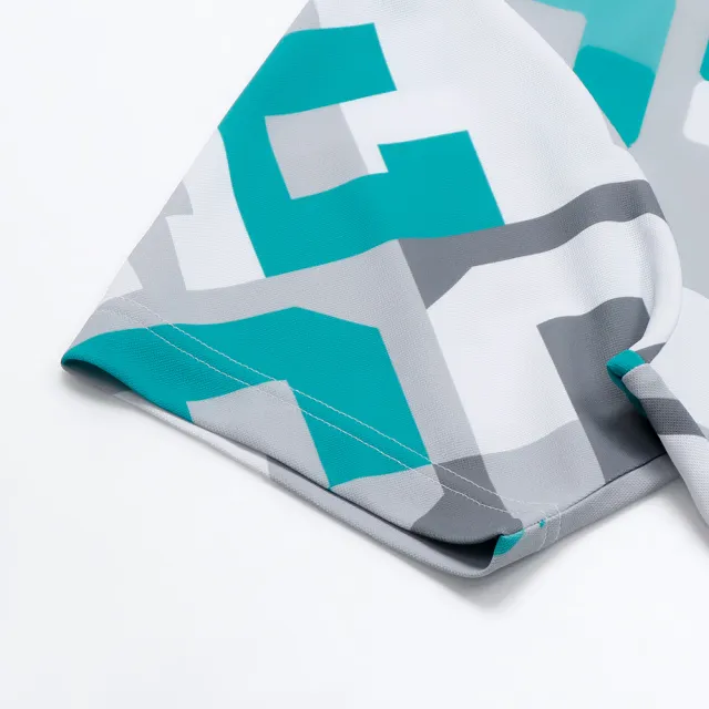【LE COQ SPORTIF 公雞】高爾夫系列 男款淺綠色速乾防曬透氣親膚短袖POLO衫 QGX2T203