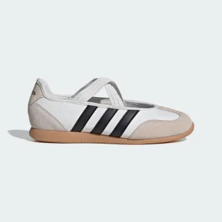 【adidas 愛迪達】休閒鞋 女鞋 運動鞋 瑪莉珍鞋 麂皮 BARREDA MARY JANE 白黑 JQ2127