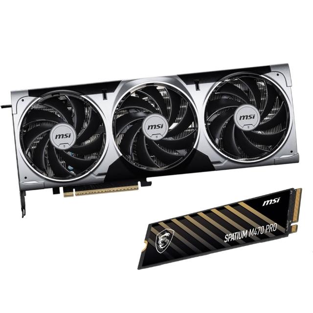 【微星】顯卡+SSD組★GeForce RTX 5080 16G VENTUS 3X OC 顯示卡+微星 SPATIUM M470 Pro 1TB SSD
