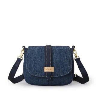 【satana】Denim 小型馬鞍包 斜背包 肩背 / 側背 輕量防潑水 6.7吋手機 台灣製 SDNN0360 - 深丹寧藍