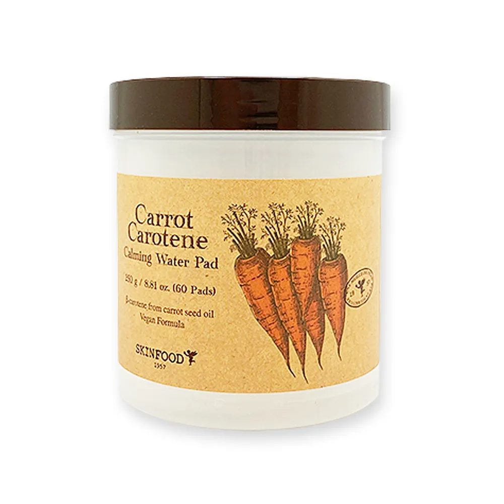 【SKINFOOD 思親膚】胡蘿蔔鎮靜棉片 60抽(化妝水棉片 舒緩 保濕 清潔)