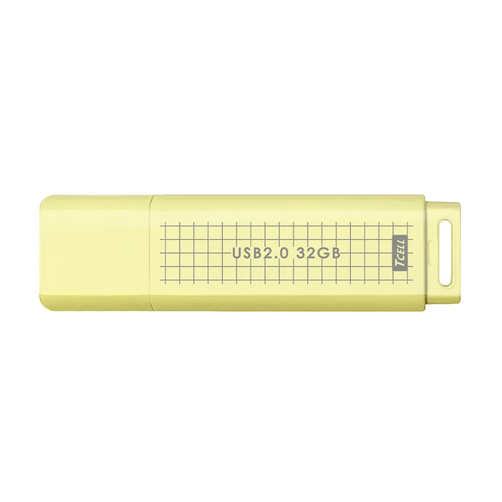 【TCELL 冠元】USB2.0 32GB 文具風隨身碟(奶油色)