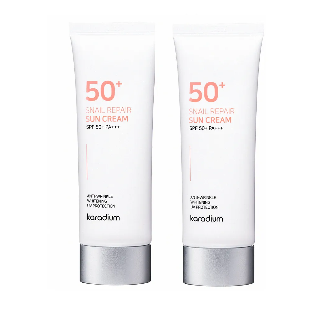 【Karadium】蝸牛修護防曬霜SPF50+ PA+++ 70ml 2入組