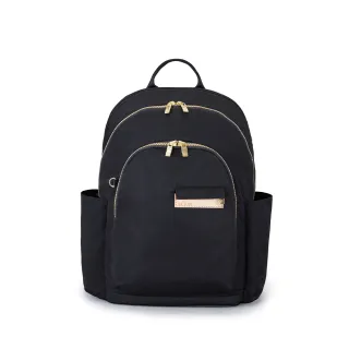 【satana】Soldier 輕盈通勤後背包 輕量防潑水 15吋筆電 減壓止滑背帶 台灣製 SOS3280 - 亮黑