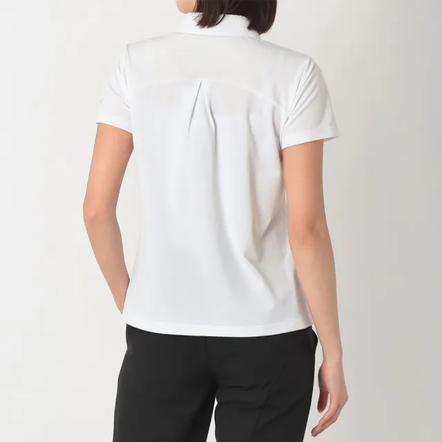 【LE COQ SPORTIF 公雞】高爾夫系列 女款白色吸汗速乾防曬透氣短袖POLO衫 QLX2J255