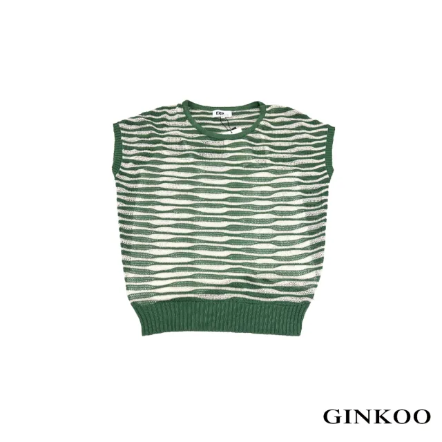 【GINKOO 俊克】組織變化兩件式針織衫