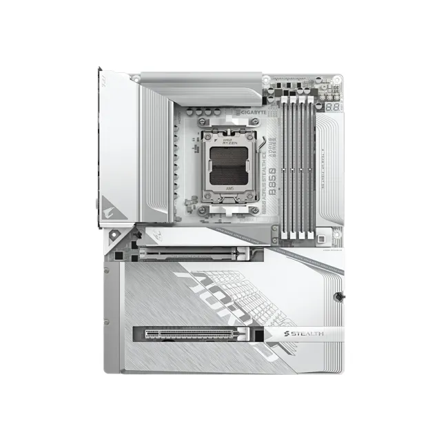 【技嘉】C+M組合★B850 A STEALTH ICE AMD主機板+AMD Ryzen R7-9800X3D CPU處理器