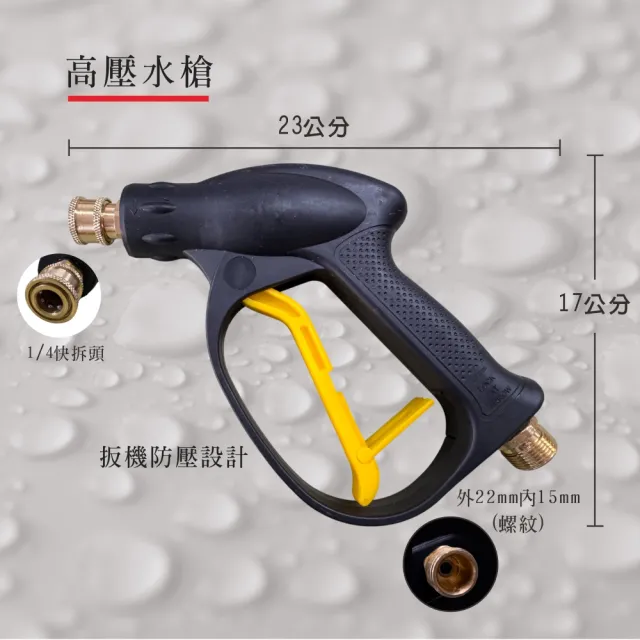 (一本店鋪) 高壓水槍 水槍噴頭 可調式 扇形噴頭 洗車機噴頭 清洗機用噴槍 快接噴嘴 1/4接口
