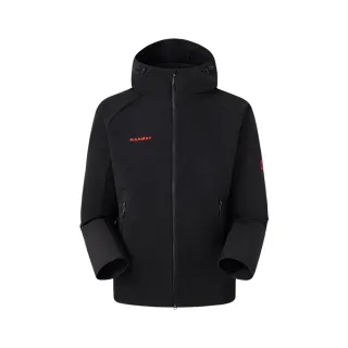 【Mammut 長毛象】Macun 2.0 Hooded AF Classic 經典刺繡款-防潑水軟殼連帽外套 男款 #1011-02420