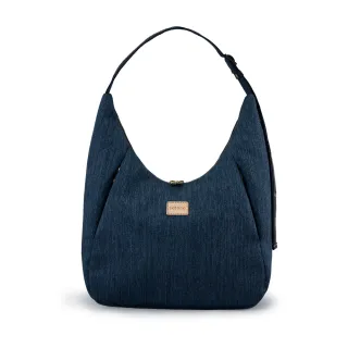 【satana】Denim 彎月單肩包 手提包 輕量防潑水 14吋筆電 台灣製 SDNN0260 - 深丹寧藍