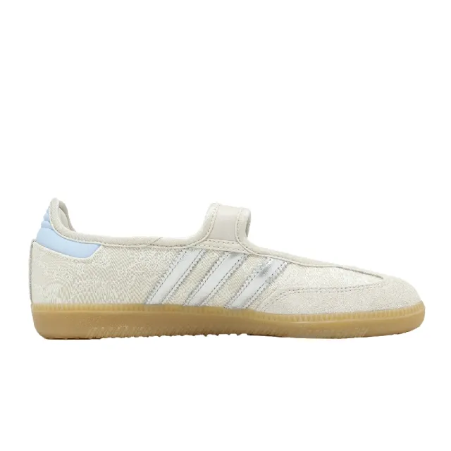 【adidas 愛迪達】休閒鞋 Samba Jane W 女鞋 米白銀 Liberty London 瑪麗珍鞋 IH6978