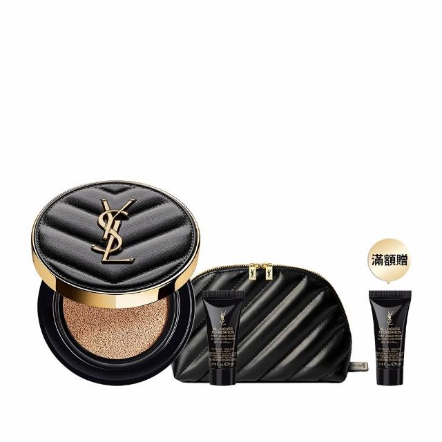 【YSL】官方直營 恆久完美霧光氣墊粉餅 SPF23/PA++12G(皮革氣墊/全新升級/任選1款)