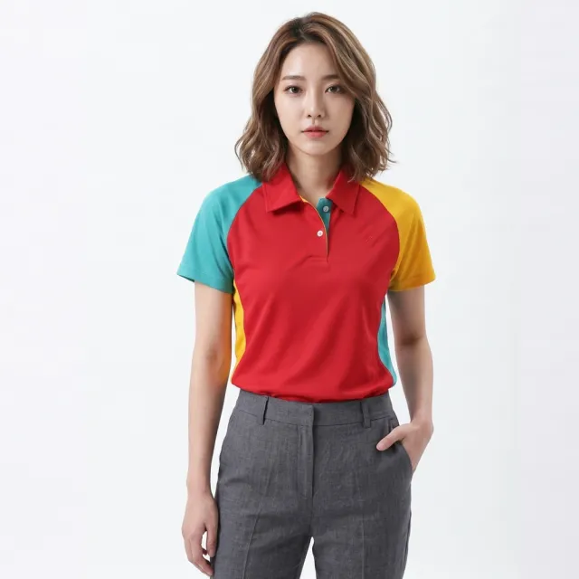 【遊遍天下】MIT 台灣製女款抗UV防曬涼感吸濕排汗機能POLO衫S118紅色(M-5L)