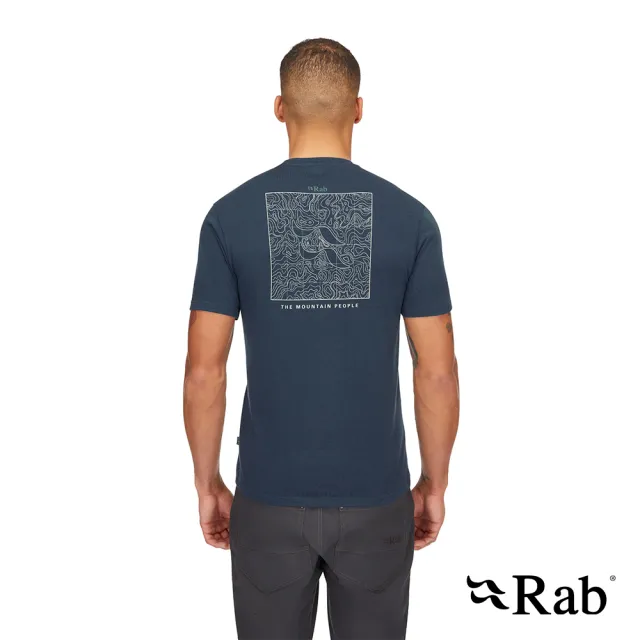 【RAB】Crimp Elevation Tee 短袖等高線快乾T恤 男款 暴風藍 #QBL68