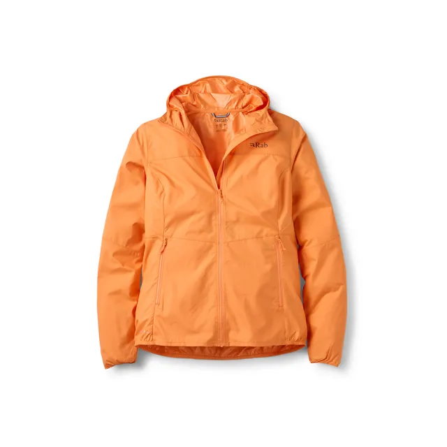 【RAB】Windgather Hoody Wmns 輕量防風連帽外套 女款 梅爾巴橘 #QWS85