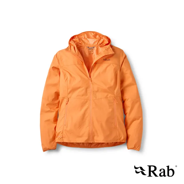 【RAB】Windgather Hoody Wmns 輕量防風連帽外套 女款 梅爾巴橘 #QWS85