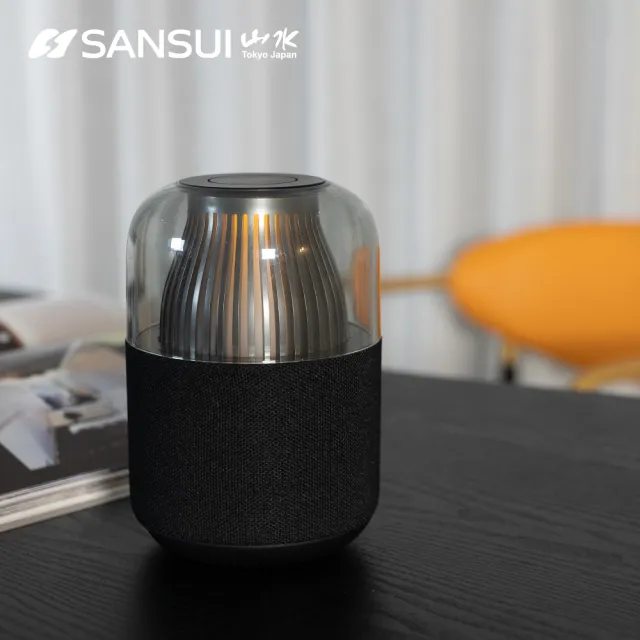 【SANSUI 山水】360度全指向 HiFi級 TWS觸碰無線炫光藍牙喇叭/藍芽音響(SF-LL6)