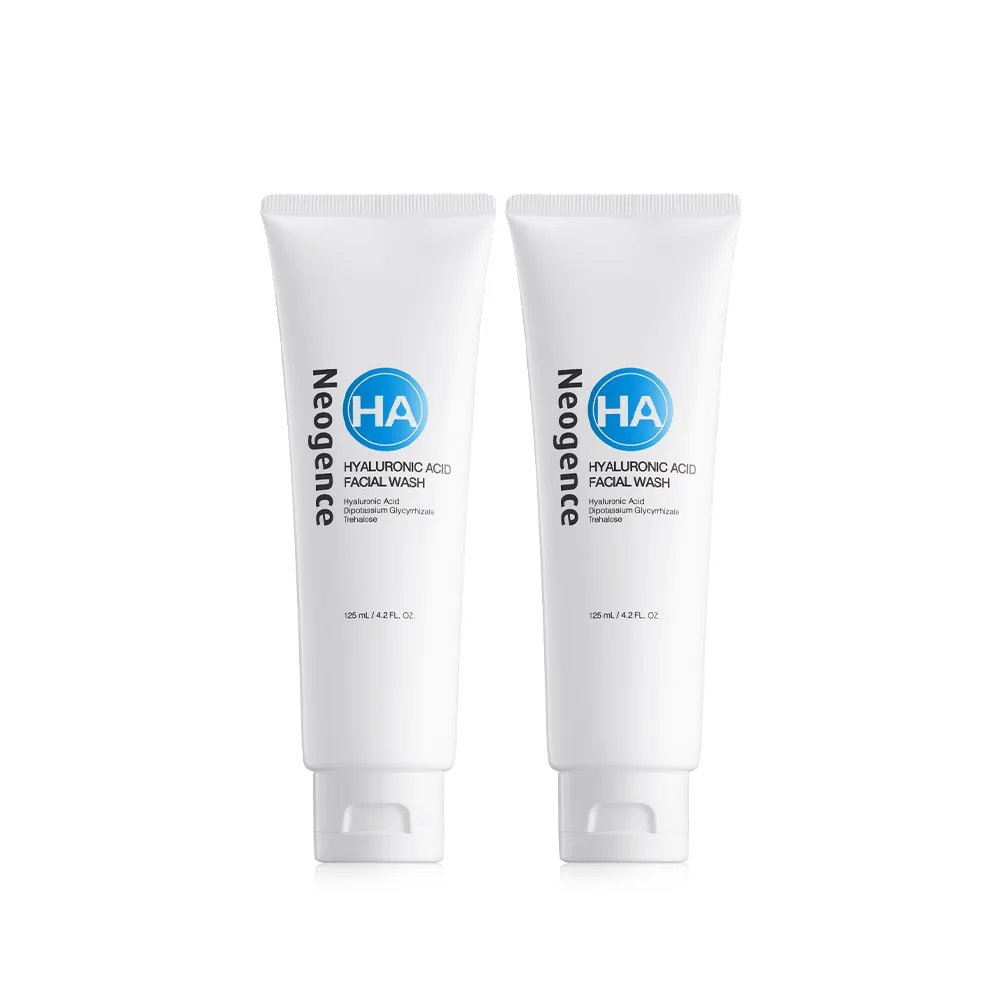 【Neogence 霓淨思】玻尿酸溫和保濕洗面乳125ml-2入