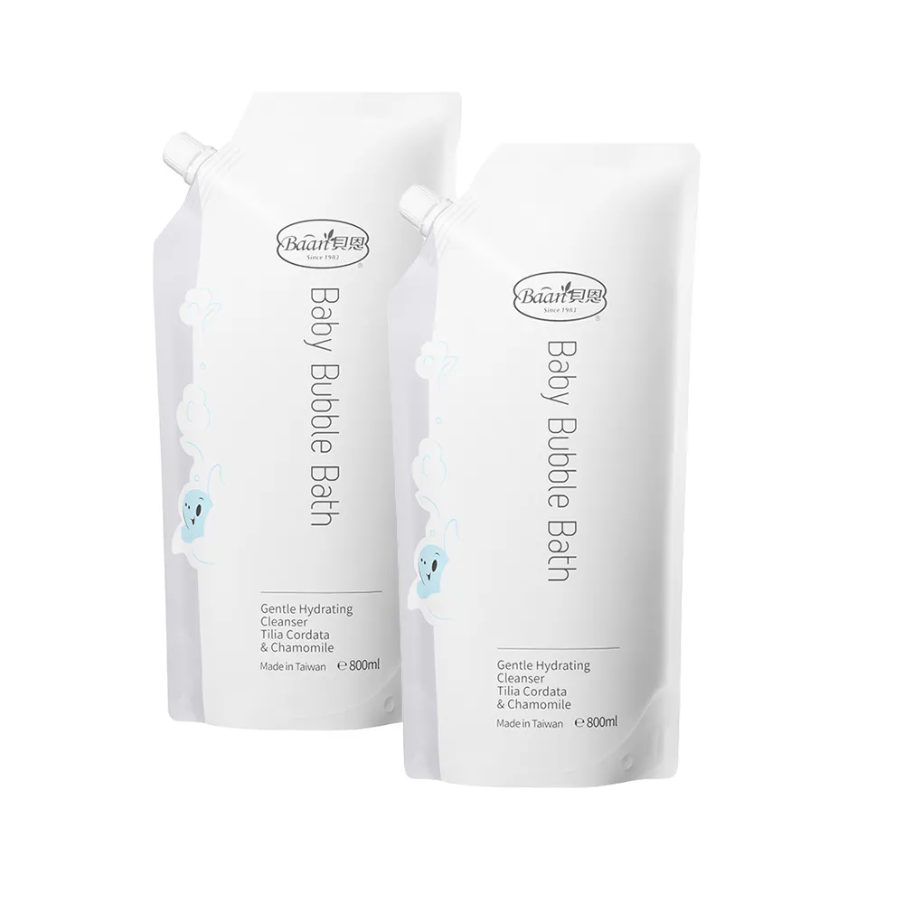 【Baan 貝恩】嬰兒泡泡香浴露補充包 800ml 二入