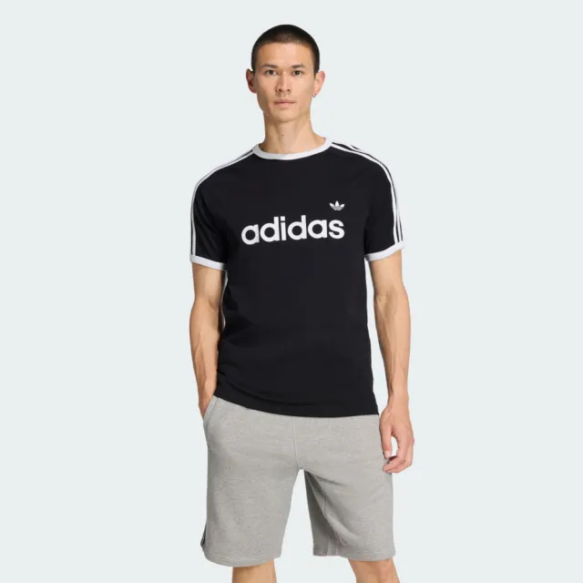 【adidas 愛迪達】3s Ringer T 男 T恤 運動上衣 休閒短袖 黑 亞版 袖口滾邊 純棉(KF0417)