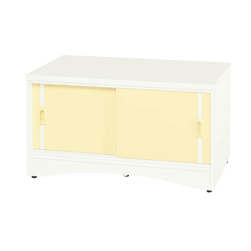 【文創集】宮本 南亞塑鋼2.7尺雙拉門座鞋櫃