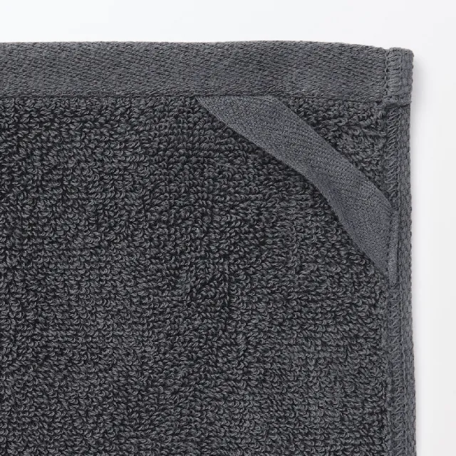 【MUJI 無印良品】棉圈絨雙線織手巾/可吊掛(灰色/柔白/粉米/綠色/墨灰)