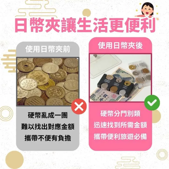 【享屋】日圓硬幣夾-雙層卡包 附便利掛帶(日幣硬幣夾 分隔零錢夾 零錢盒 日幣收納 硬幣夾)
