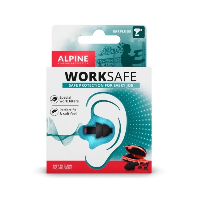 【ALPINE】Work Safe 工作用耳塞 工業用 降噪 裝潢 工廠 隔音耳塞 聽力保護(原廠公司貨)