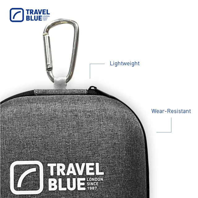 【Travel Blue 藍旅】頸枕收納盒 多功能收納_保固36個月(可扣背包&行李箱)