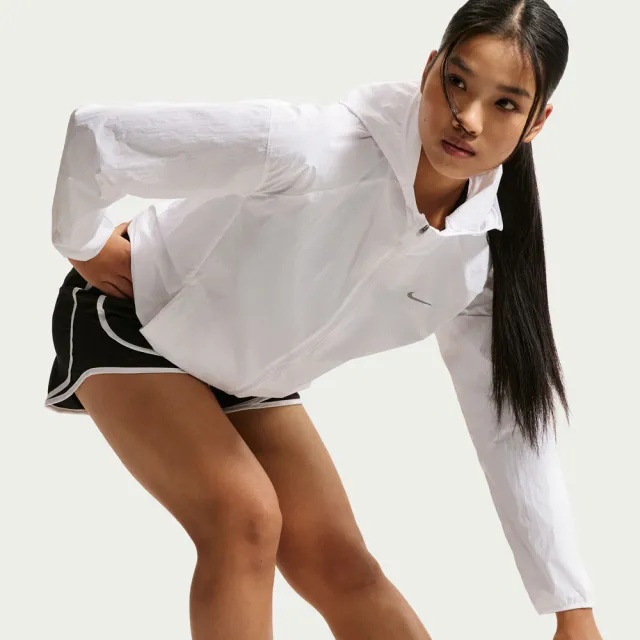 【NIKE 耐吉】外套 女 運動連帽外套 抗UV AS W NK TEMPO UV LIGHT JKT 白 IH7974-100