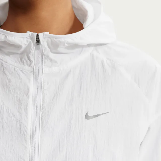 【NIKE 耐吉】外套 女 運動連帽外套 抗UV AS W NK TEMPO UV LIGHT JKT 白 IH7974-100
