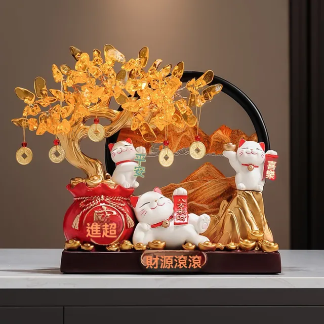 【科凌】招財貓發財樹流沙畫（招財貓/發財樹/流沙畫/客廳）