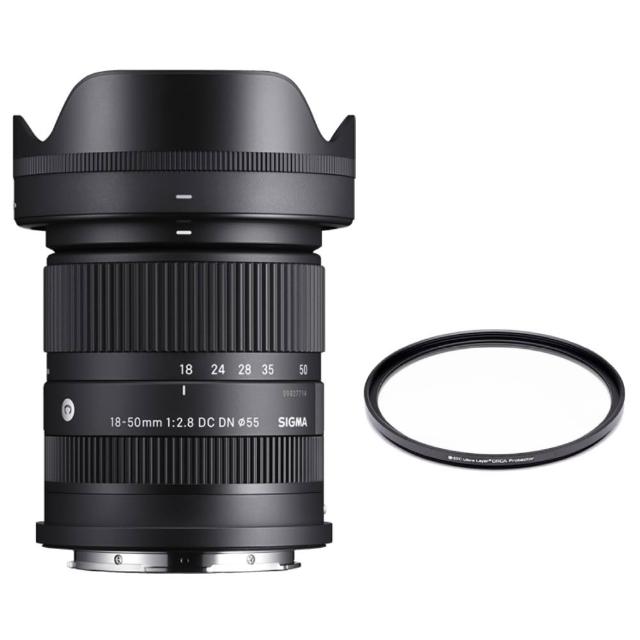 【Sigma】18-50mm F2.8 DC DN + STC ORCA 55 保護鏡 大光圈變焦鏡(公司貨)適用 Fujifilm X