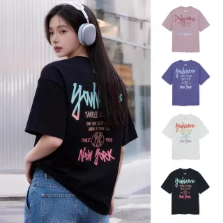 【MLB】街頭感字母短袖T恤 紐約洋基/洛杉磯道奇隊 (3ATSB1563-多款任選)