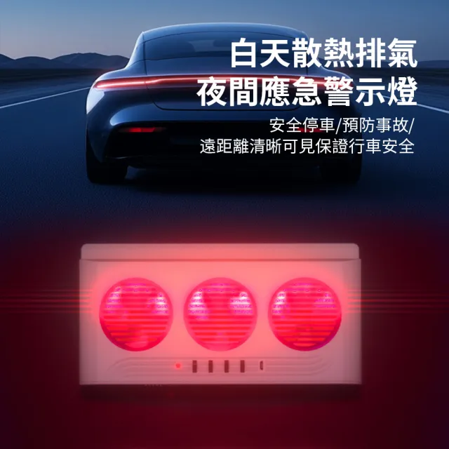 【STAGWAY】太陽能車載三頭風扇 多功能汽車排氣扇 空氣循環通風扇 車用換氣扇 車內通風散熱器 降溫排風扇