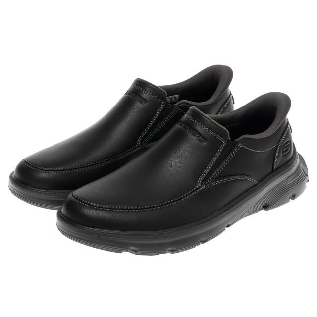 【SKECHERS】男鞋 休閒系列 休閒鞋 瞬穿舒適科技 ARCH FIT GARZA 紳士圓頭皮鞋 (205518BLK)