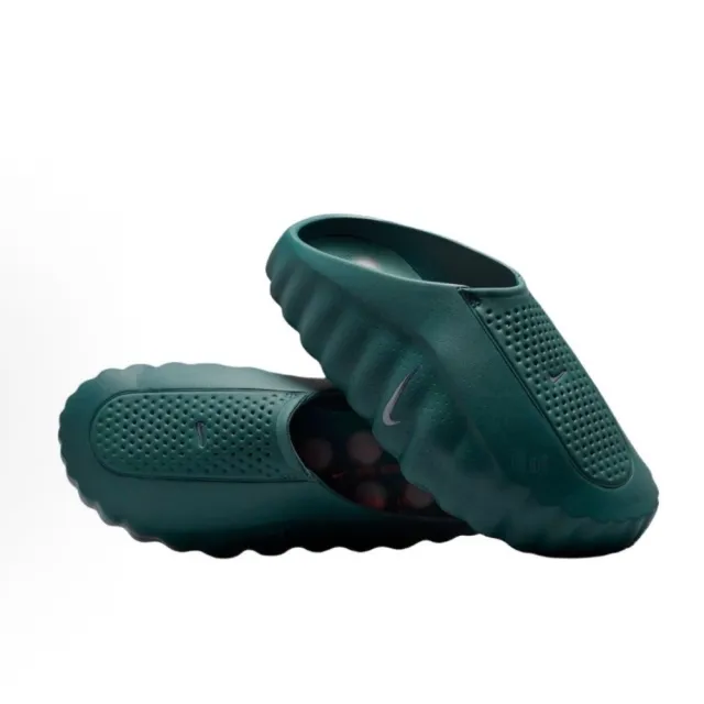 【NIKE 耐吉】Nike Mind 001 深綠色 包頭拖鞋 賽前穆勒鞋 氣墊機能鞋 拖鞋 懶人拖 HQ4307-300