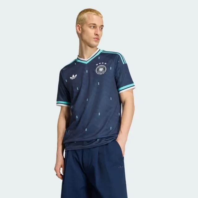 【adidas 愛迪達】Dfb A Jsy 男 T恤 深藍 世界盃 德國 客場 短袖球衣(JN2074)
