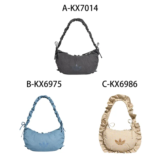 【adidas 愛迪達】荷葉邊 肩背包 斜背包 DENIM RUFF BAG 男女 A-KX7014 B-KX6975 C-KX6986