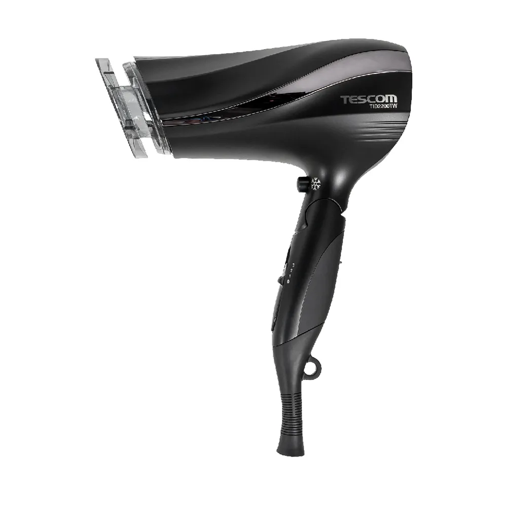 【TESCOM】TESCOM 防靜電負離子大風量渦流吹風機 TID2200TW(尊爵黑)